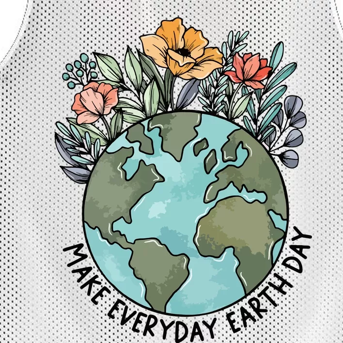 Make Everyday Earth Day Mesh Reversible Basketball Jersey Tank