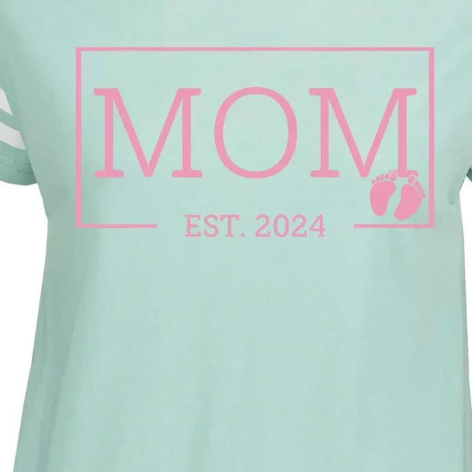 Mom Established Est 2024 New Born Mothers Day Enza Ladies Jersey Football T-Shirt