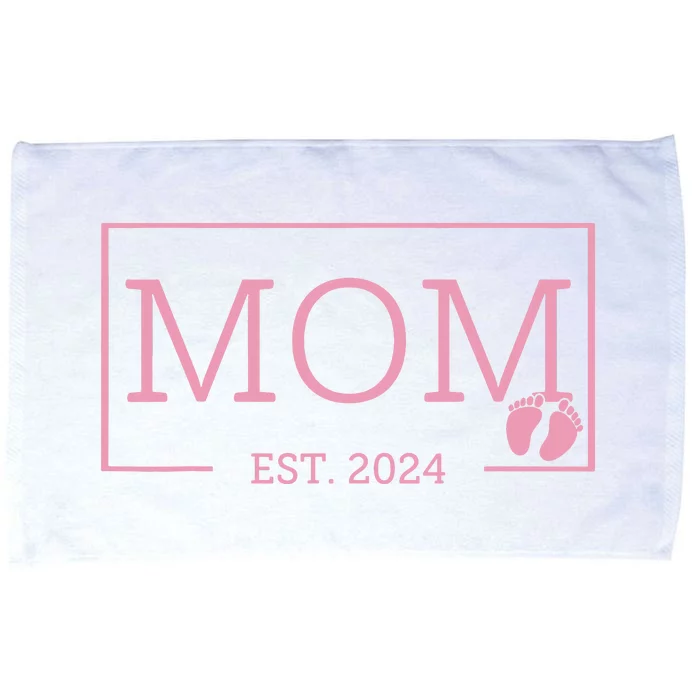 Mom Established Est 2024 New Born Mothers Day Microfiber Hand Towel