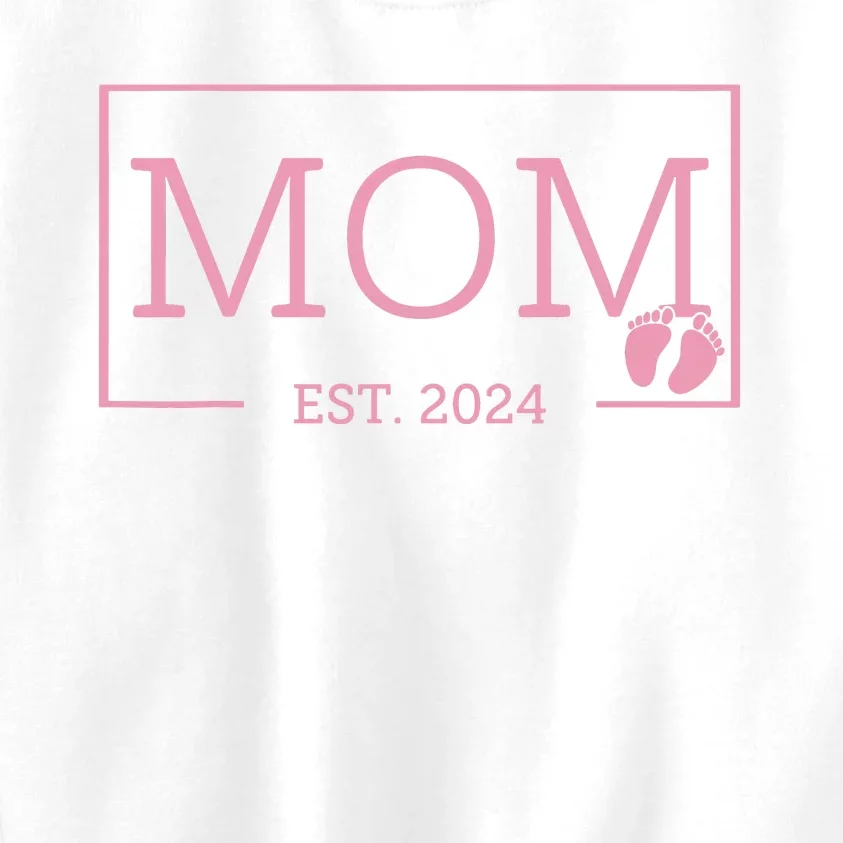 Mom Established Est 2024 New Born Mothers Day Kids Sweatshirt