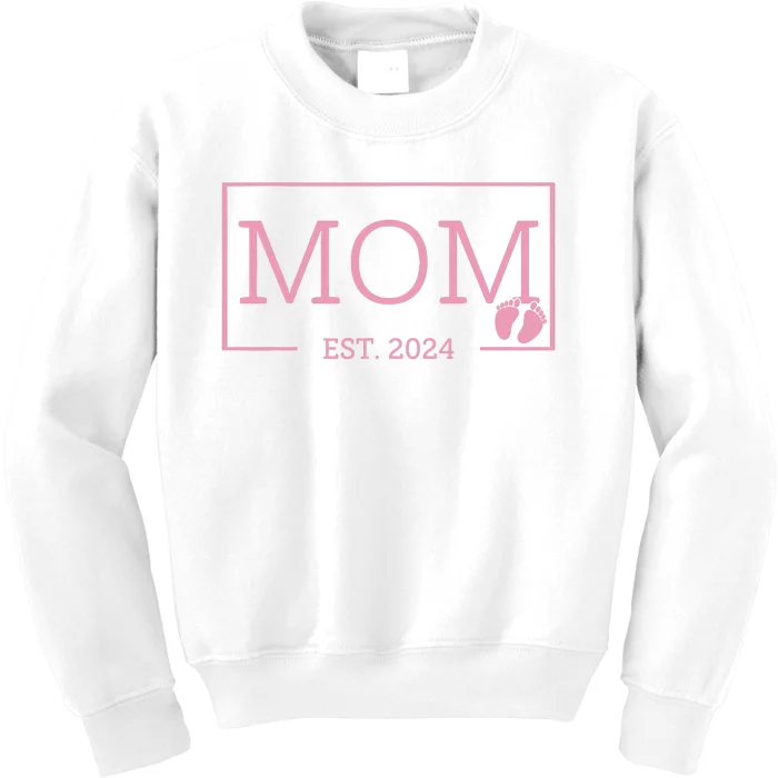 Mom Established Est 2024 New Born Mothers Day Kids Sweatshirt