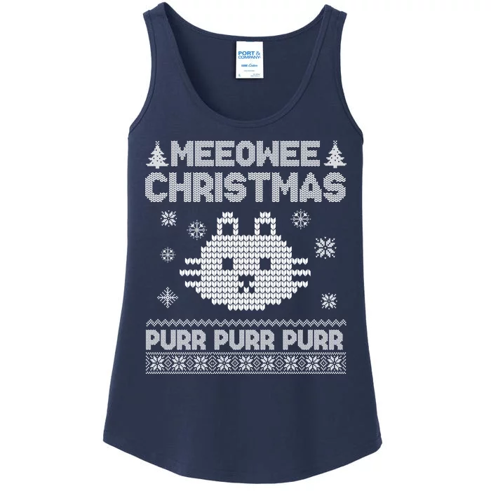 Meeowee Christmas Ugly Sweater Ladies Essential Tank