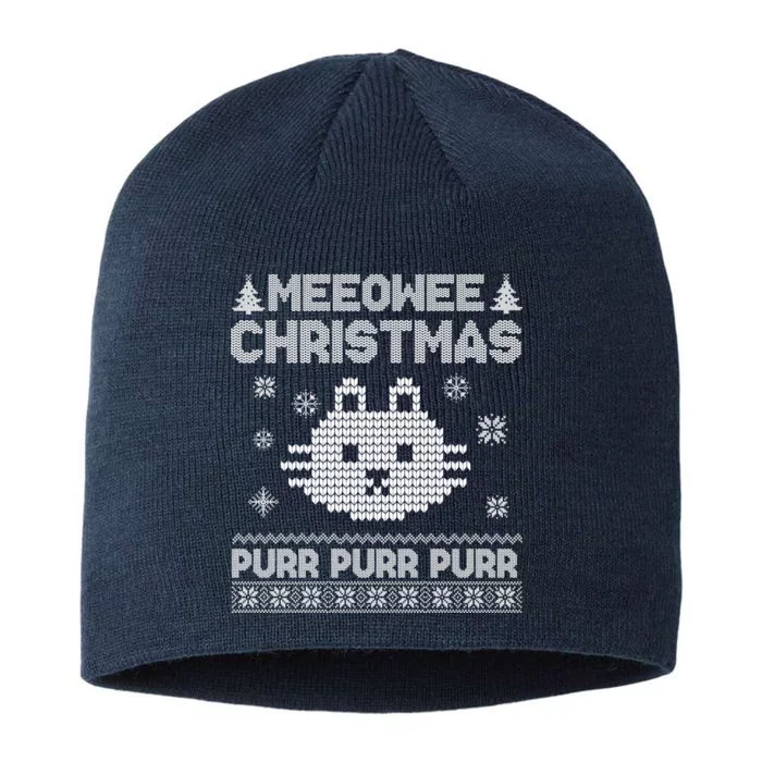 Meeowee Christmas Ugly Sweater 8 1/2in Sustainable Knit Beanie