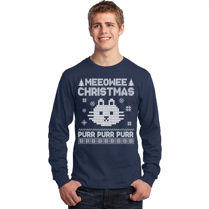 Meeowee Christmas Ugly Sweater Tall Long Sleeve T-Shirt