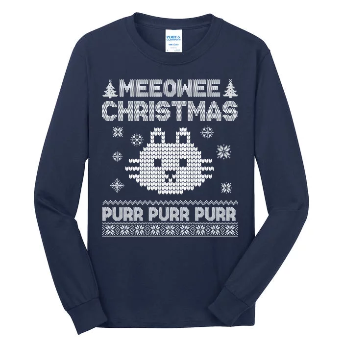 Meeowee Christmas Ugly Sweater Tall Long Sleeve T-Shirt