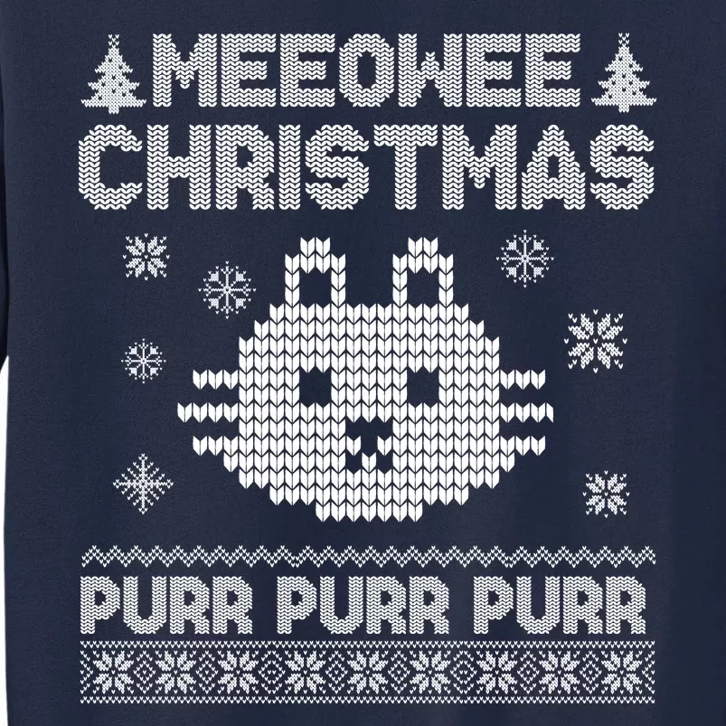 Meeowee Christmas Ugly Sweater Tall Sweatshirt