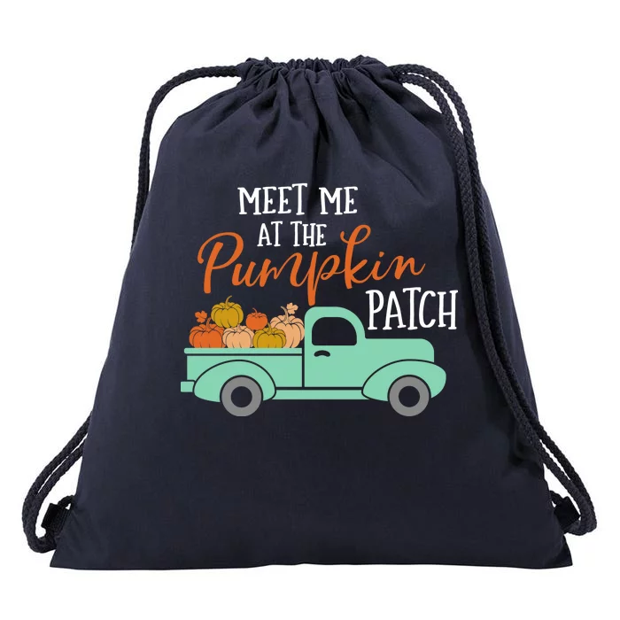 Meet Me at the Pumpkin Patch Drawstring Bag