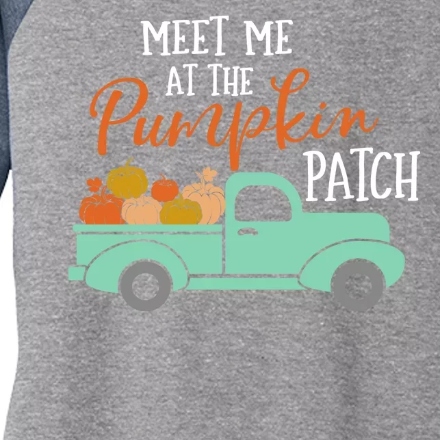 Meet Me at the Pumpkin Patch Women's Tri-Blend 3/4-Sleeve Raglan Shirt