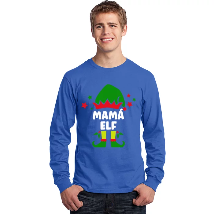 Mamá Elf Funny Spanish Mother Christmas Decorations Gift Long Sleeve Shirt