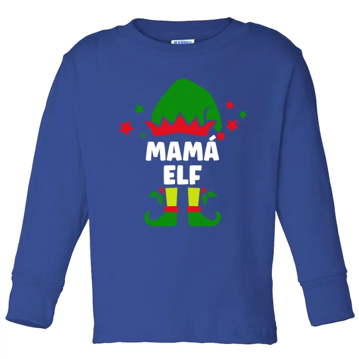 Mamá Elf Funny Spanish Mother Christmas Decorations Gift Toddler Long Sleeve Shirt