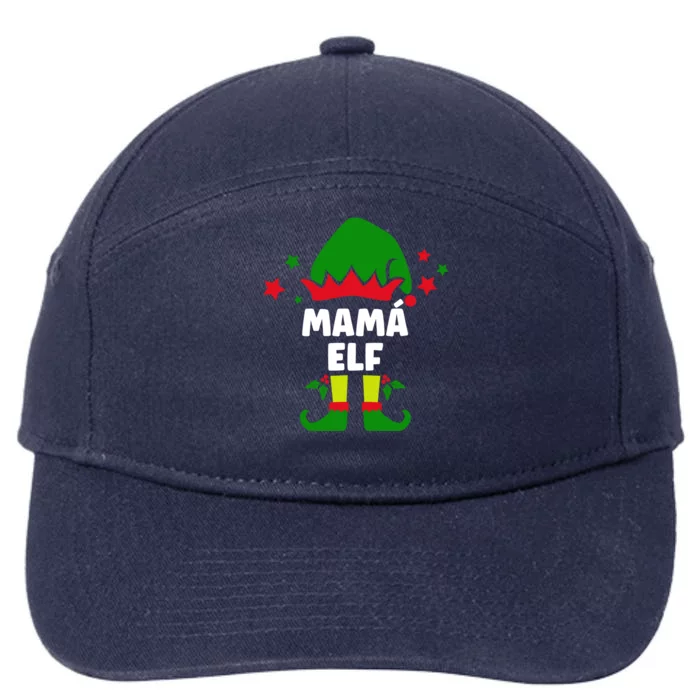 Mamá Elf Funny Spanish Mother Christmas Decorations Gift 7-Panel Snapback Hat