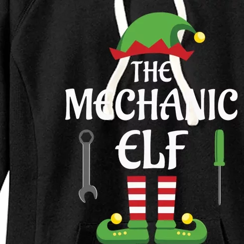 Mechanic Elf Family Matching Group Christmas Women's Fleece Hoodie