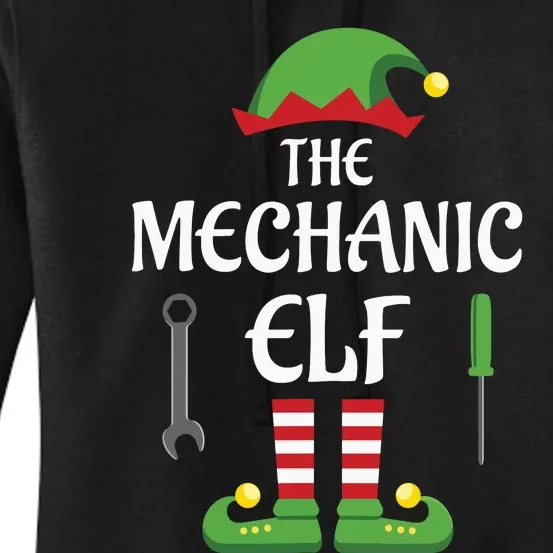 Mechanic Elf Family Matching Group Christmas Women's Pullover Hoodie