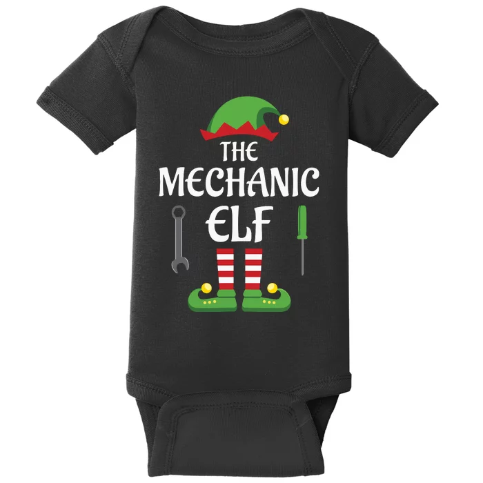 Mechanic Elf Family Matching Group Christmas Baby Bodysuit