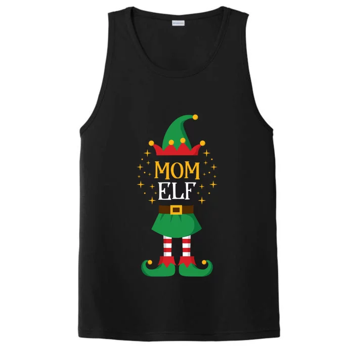 Mom Elf Funny Mother Xmas Cute Matching Family Group Elves Gift Performance Tank