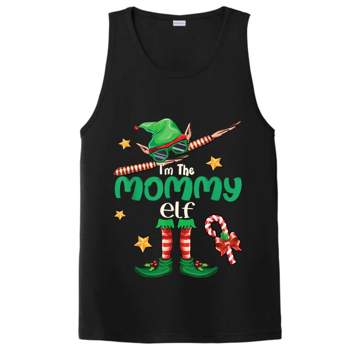 Mommy Elf Family Matching Group Christmas Squad Performance Tank