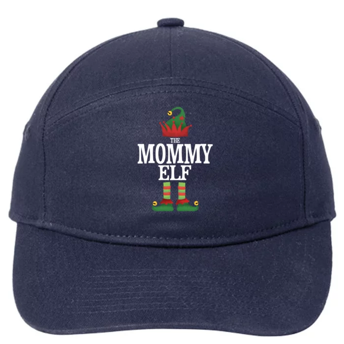 Mommy Elf Family Matching Christmas Funny Gift Funny Mothers Day Gift 7-Panel Snapback Hat