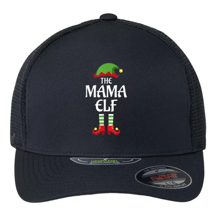 Mama Elf Family Matching Group Christmas Flexfit Unipanel Trucker Cap