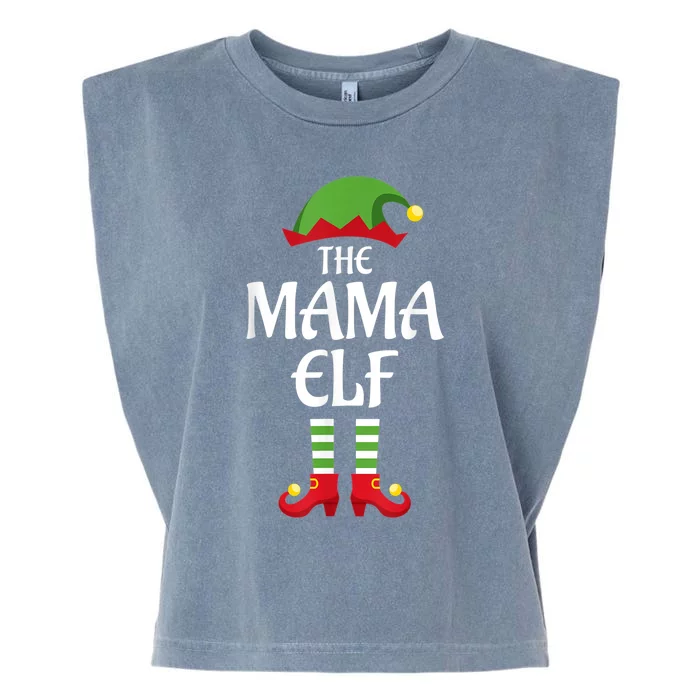 Mama Elf Family Matching Group Christmas Garment-Dyed Women's Muscle Tee