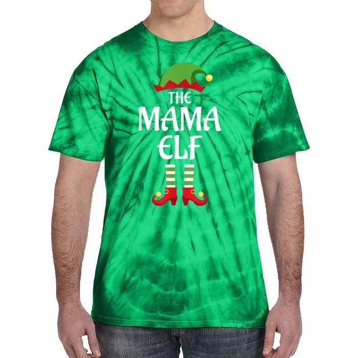 Mama Elf Family Matching Group Christmas Tie-Dye T-Shirt