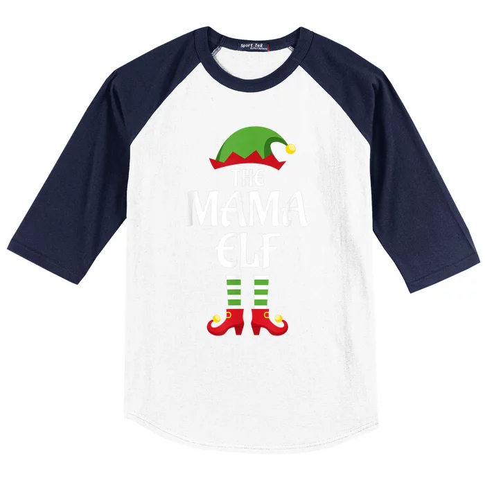 Mama Elf Family Matching Group Christmas Baseball Sleeve Shirt