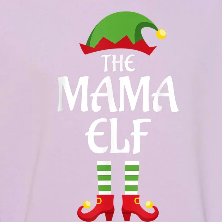 Mama Elf Family Matching Group Christmas Garment-Dyed Sweatshirt