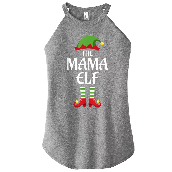 Mama Elf Family Matching Group Christmas Women’s Perfect Tri Rocker Tank