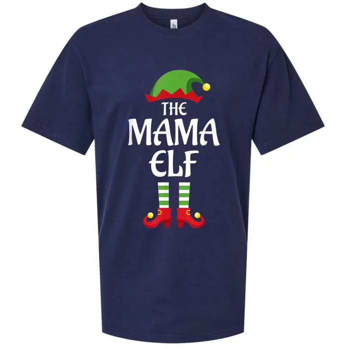 Mama Elf Family Matching Group Christmas Sueded Cloud Jersey T-Shirt