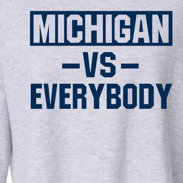 Michigan Everybody Funny Cropped Pullover Crew