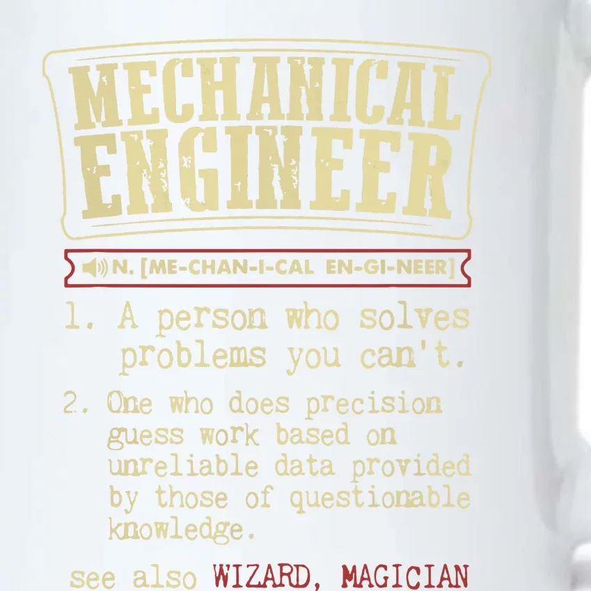 Mechanical Engineer Funny Dictionary Definition Black Color Changing Mug