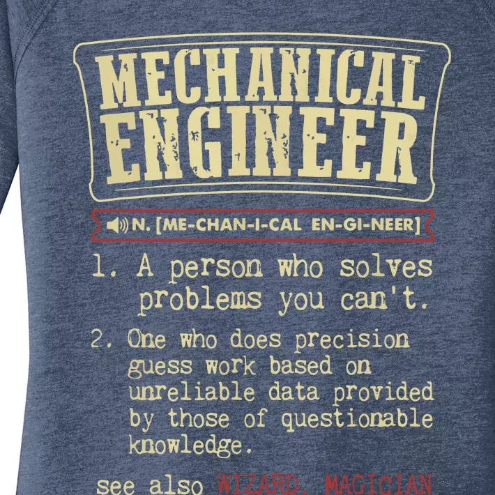 Mechanical Engineer Funny Dictionary Definition Women's Perfect Tri Tunic Long Sleeve Shirt