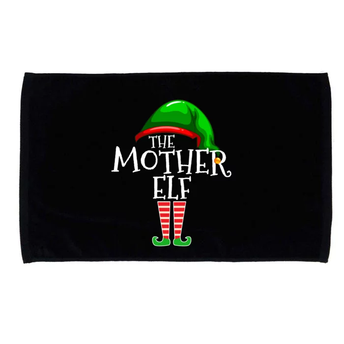 Mother Elf Family Matching Group Christmas Gift Mommy Mom Funny Gift Microfiber Hand Towel