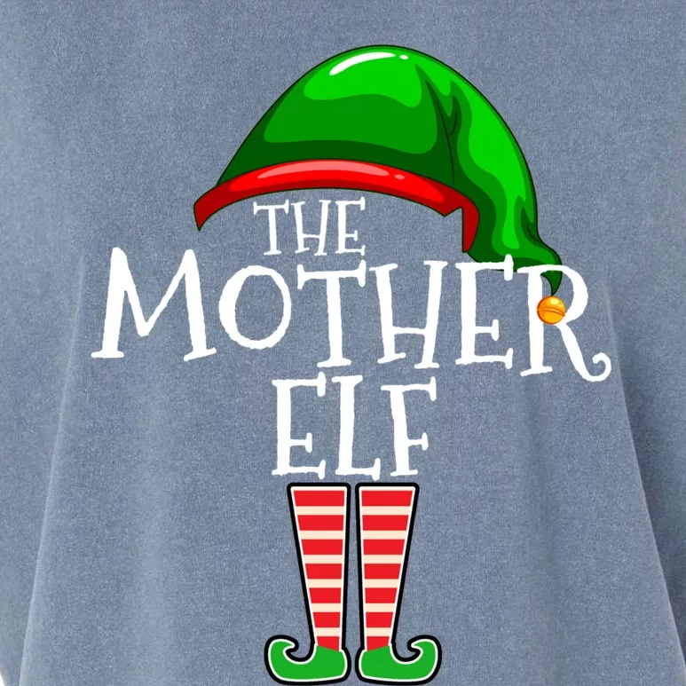 Mother Elf Family Matching Group Christmas Gift Mommy Mom Funny Gift Garment-Dyed Women's Muscle Tee