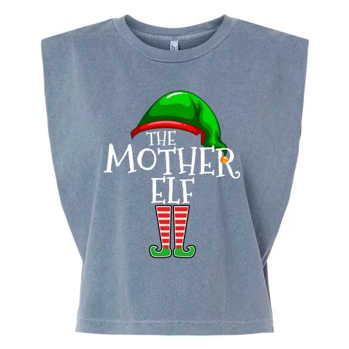 Mother Elf Family Matching Group Christmas Gift Mommy Mom Funny Gift Garment-Dyed Women's Muscle Tee