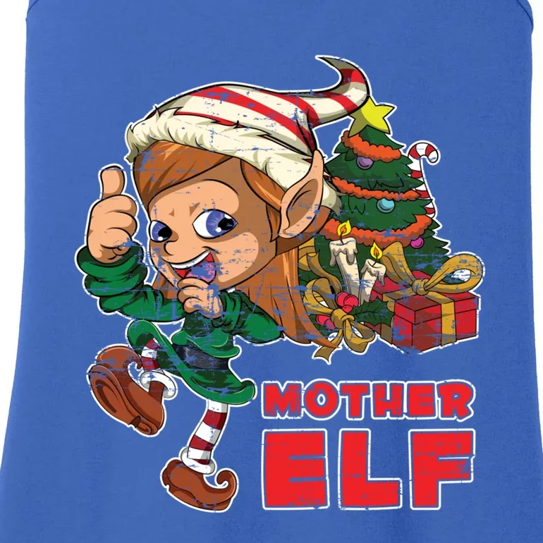 Mother Elf Family Xmas Pajama Mom Gift Mother Gift Ladies Essential Tank