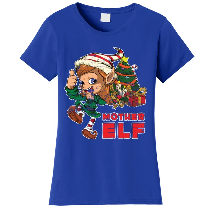 Mother Elf Family Xmas Pajama Mom Gift Mother Gift Women's T-Shirt