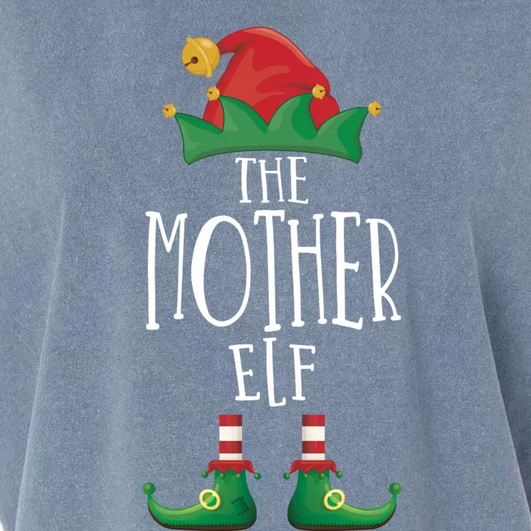 Mother Elf Funny Family Matching Group Christmas Party Elf Gift Garment-Dyed Women's Muscle Tee