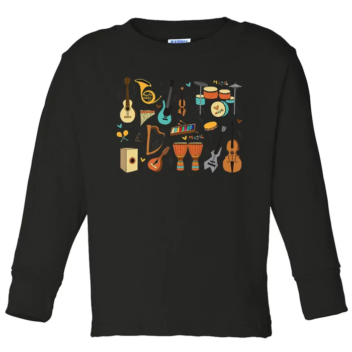 Music Education Funny For Music Teacher Toddler Long Sleeve Shirt