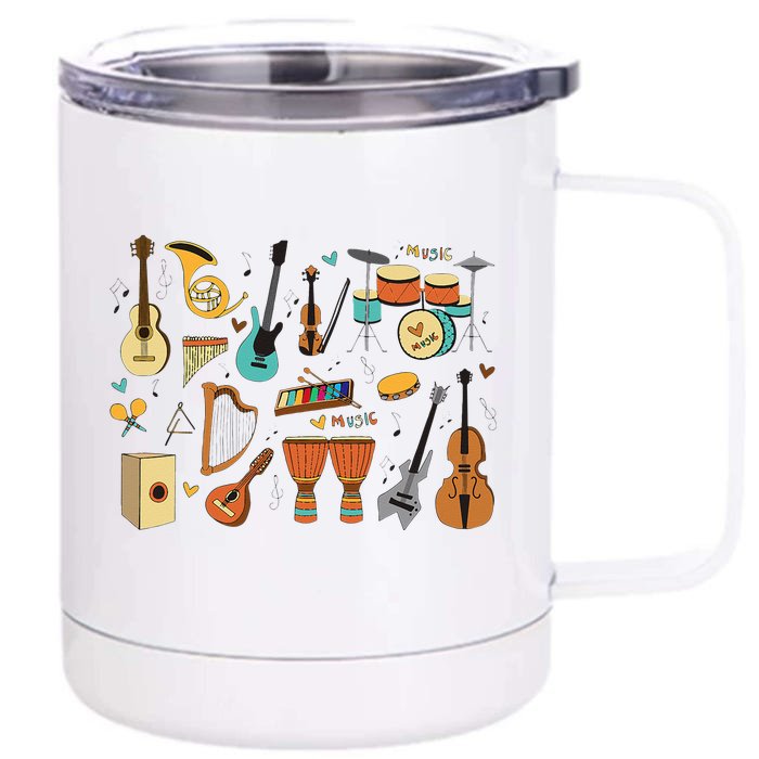 Music Education Funny for Music Teacher Front & Back 12oz Stainless Steel Tumbler Cup