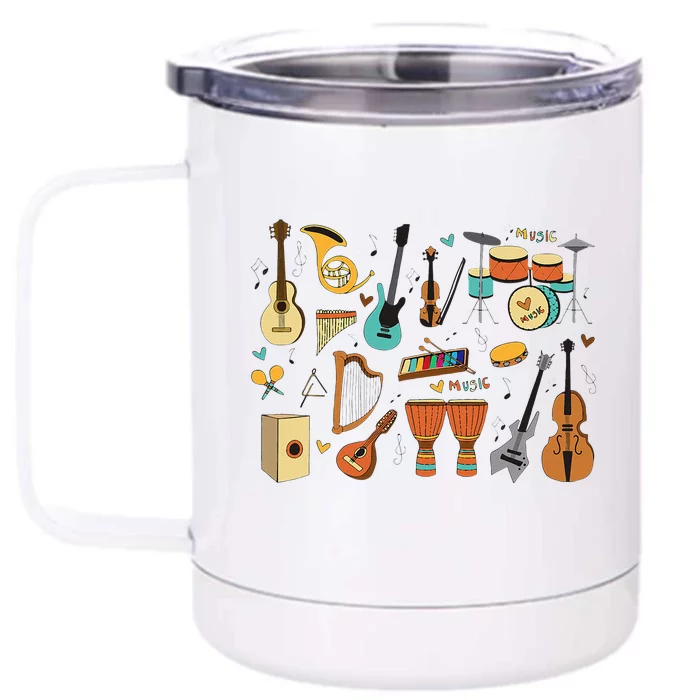 Music Education Funny for Music Teacher Front & Back 12oz Stainless Steel Tumbler Cup