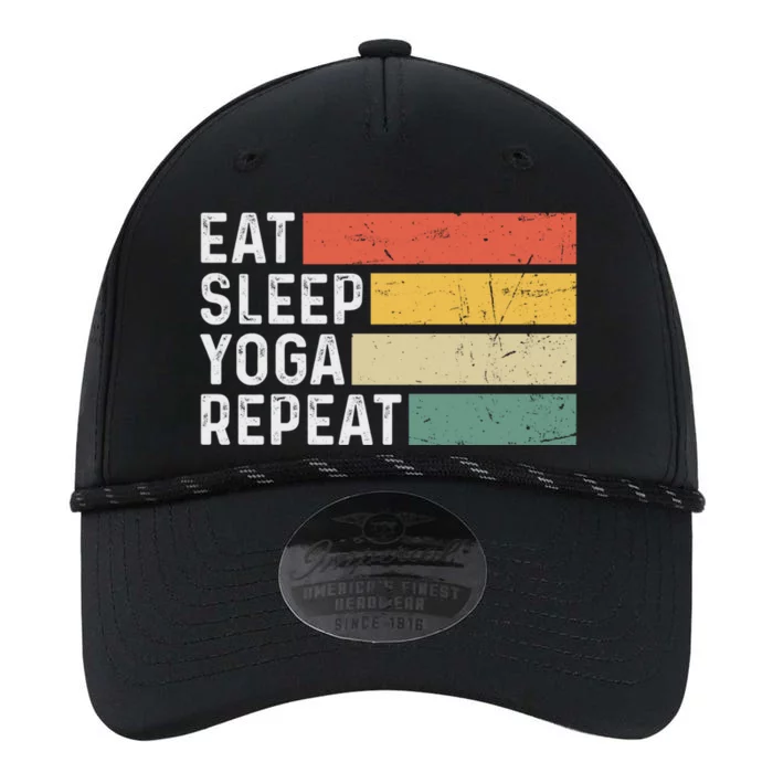 Meditation Exercise Funny Vintage Gift Eat Sleep Yoga Repeat Gift Performance The Dyno Cap