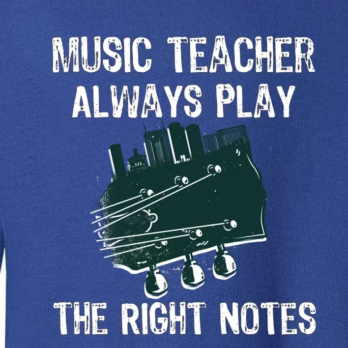 Music Education Funny For Guitar Music Teacher Cool Gift Toddler Sweatshirt