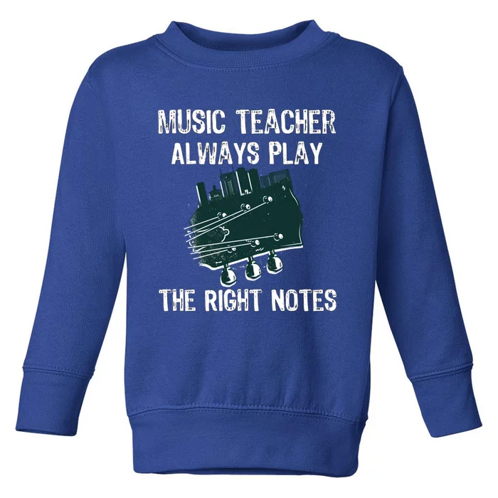 Music Education Funny For Guitar Music Teacher Cool Gift Toddler Sweatshirt