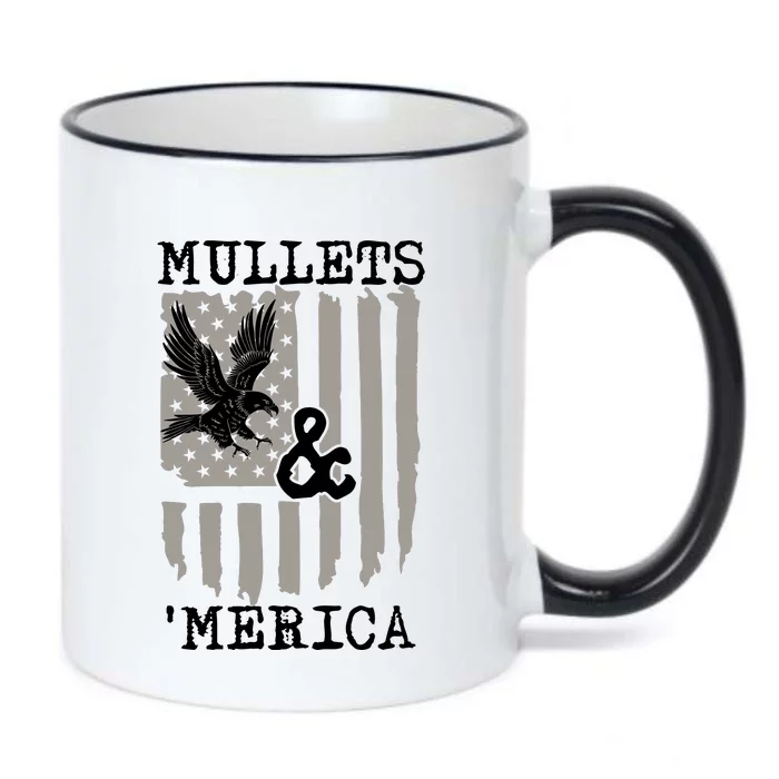 Mullet Eagle Flag Mullets And Merica | Party In The Back Black Color Changing Mug