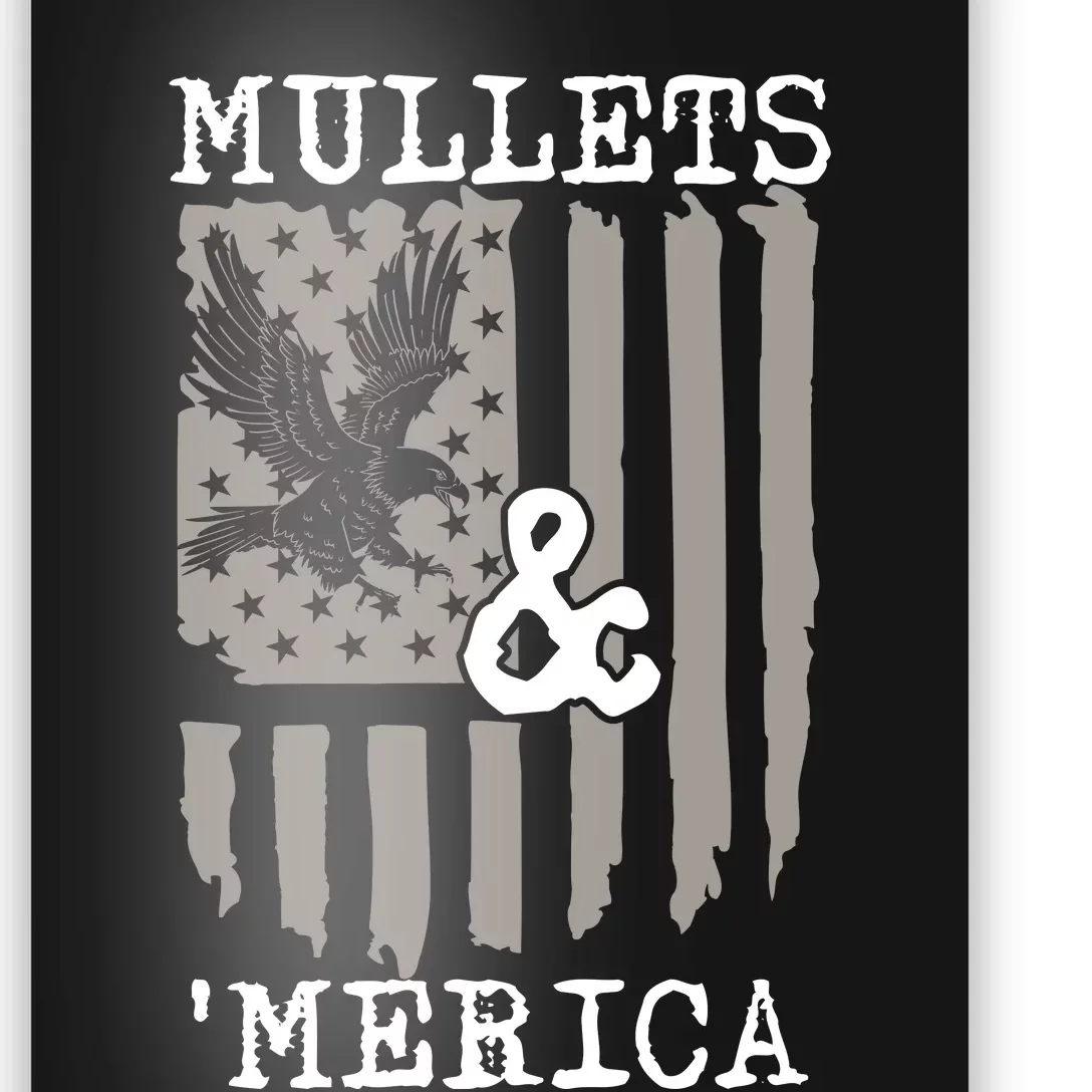 Mullet Eagle Flag Mullets And Merica | Party In The Back Poster