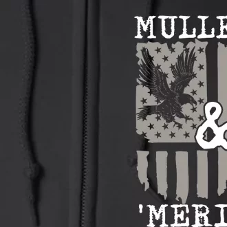 Mullet Eagle Flag Mullets And Merica | Party In The Back Full Zip Hoodie