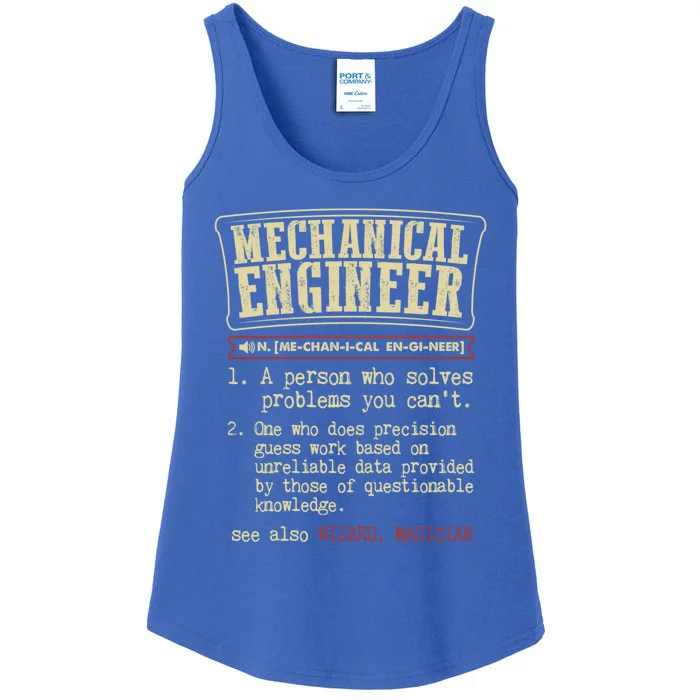 Mechanical Engineer Gift Funny Dictionary Definition Gift Ladies Essential Tank