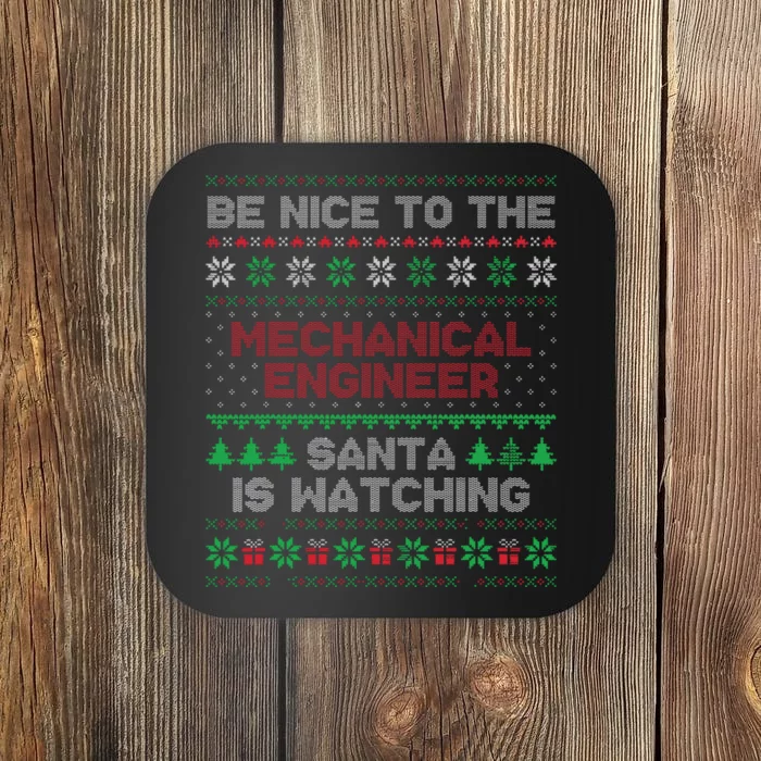 Mechanical Engineer Gift Mechanical Engineer Ugly Sweater Coaster