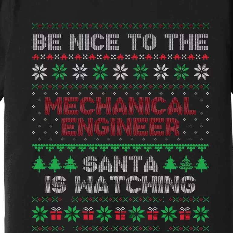 Mechanical Engineer Gift Mechanical Engineer Ugly Sweater Premium T-Shirt