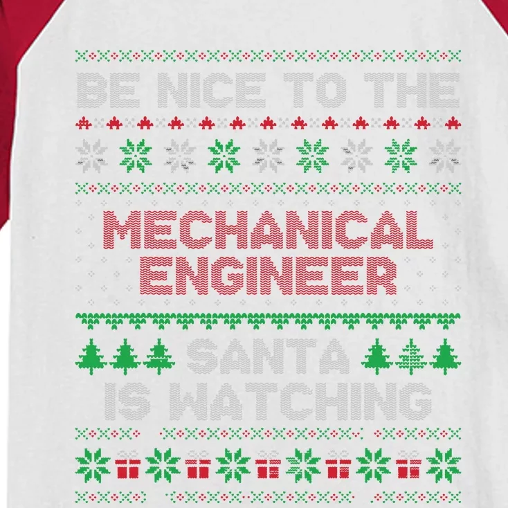 Mechanical Engineer Gift Mechanical Engineer Ugly Sweater Kids Colorblock Raglan Jersey